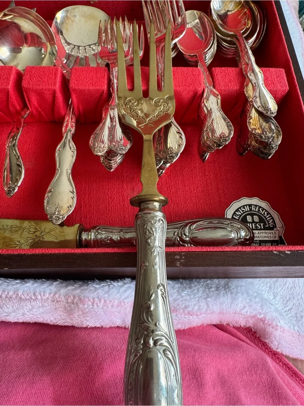 Wm Rogers Sterling-Style Silver Plated Ornate Flatware Set - Silver 49 pieces